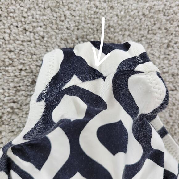 Trina Turk Balboa One Piece Womens Multicolor Tie Neck Swim Bandeau - Picture 11 of 12